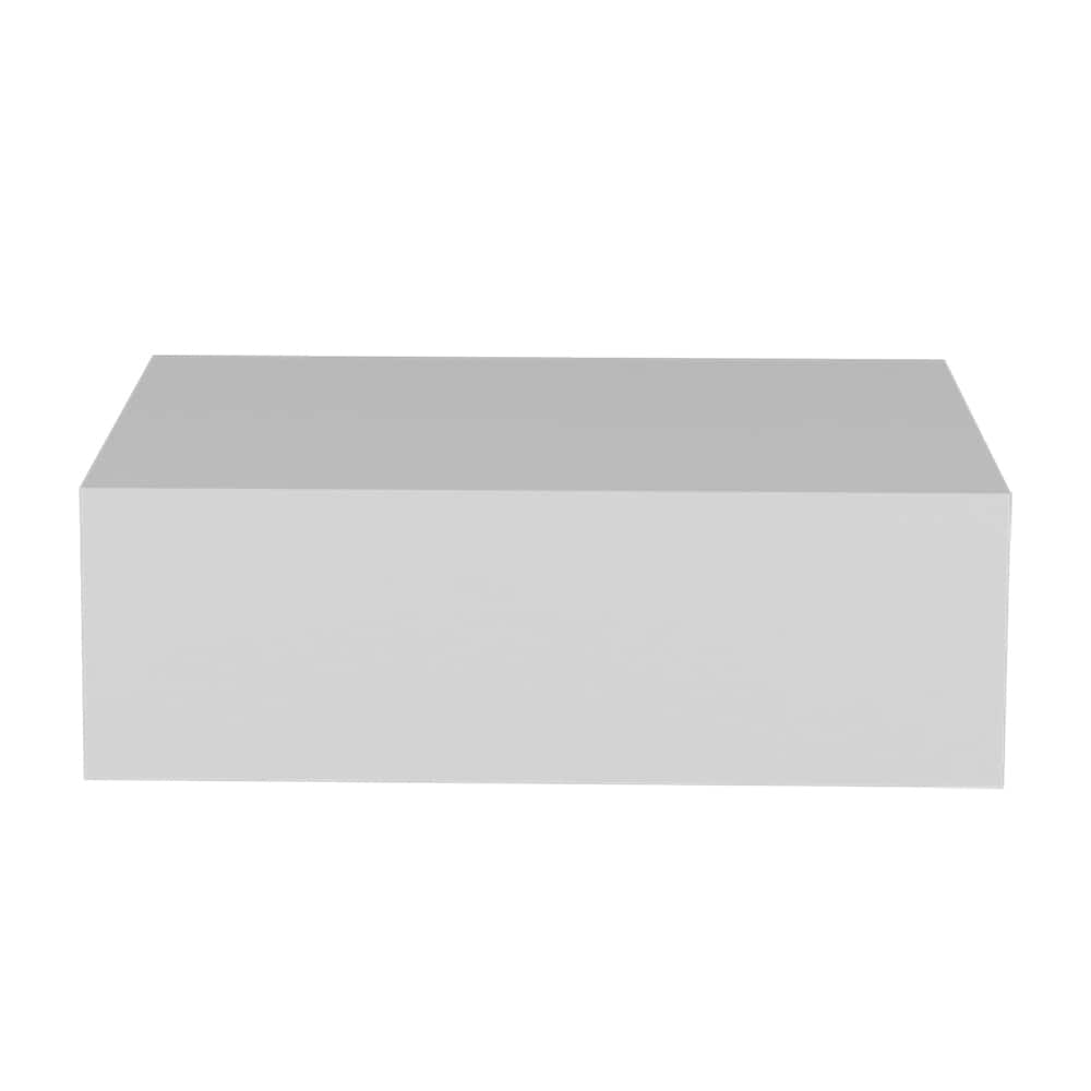 Wall-Mounted Nightstand with Spacious Surface and Drawer, White