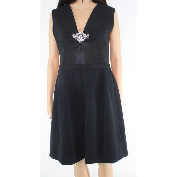 Shop Ted Baker Women S Dress Black Size 4 Embellished V Neck Mesh