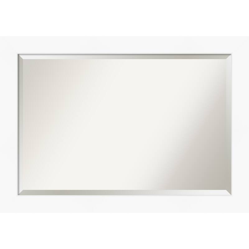Beveled Wall Mirror - Cabinet White Frame - Cabinet White