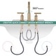 preview thumbnail 5 of 26, 3 Holes Bathroom Sink Faucet With Drain Assembly 8 Inch Widespread Bathroom Faucets 2 Handle Modern Lavatory Basin Vanity Taps