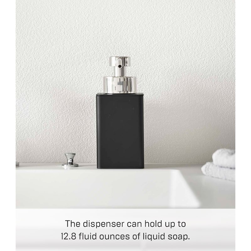 Yamazaki Home Foaming Soap Dispenser, ABS Plastic, 12.2 fluid oz., 360 milliliters - L 3.74 x W 2.76 x H 6.69 inches