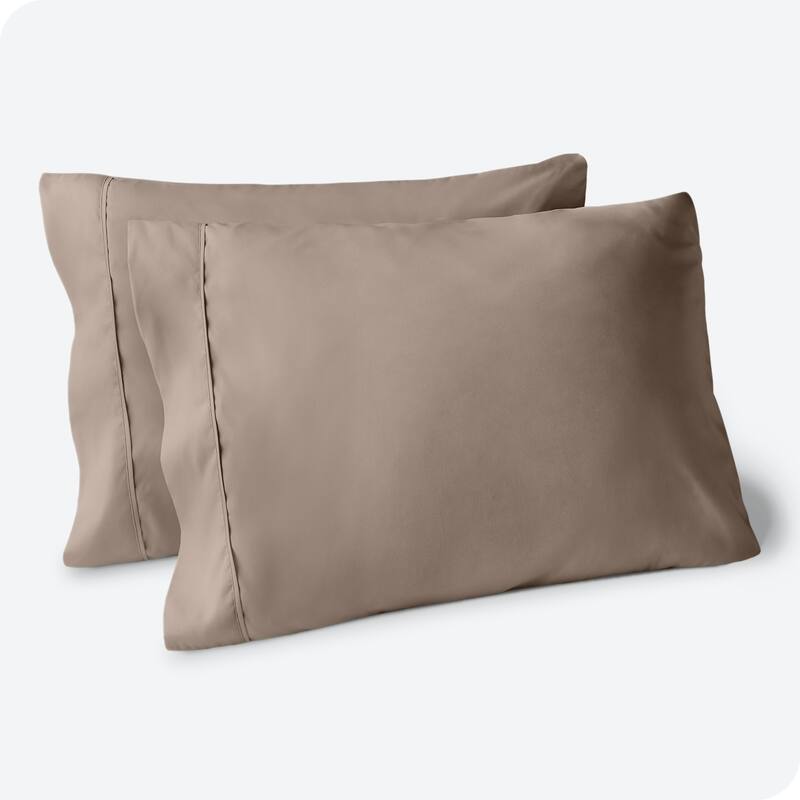 Bare Home Double Brushed Pillowcase Set (Set of 2) - King - Taupe