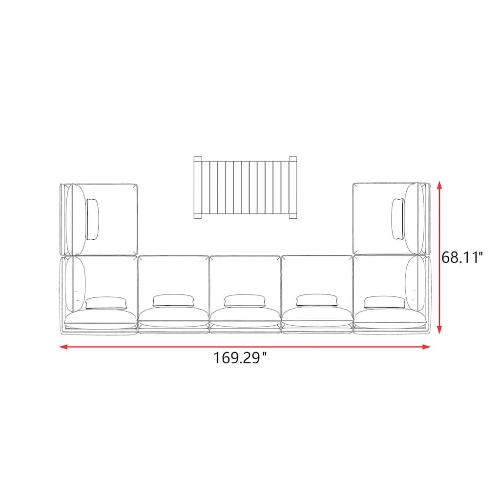 Simon 8pc Multi-Chair Seating Set