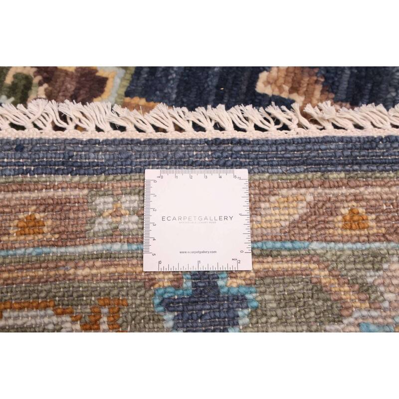 ECARPETGALLERY Hand-knotted Modern Oushak Navy Wool Rug - 8'3 x 9'11