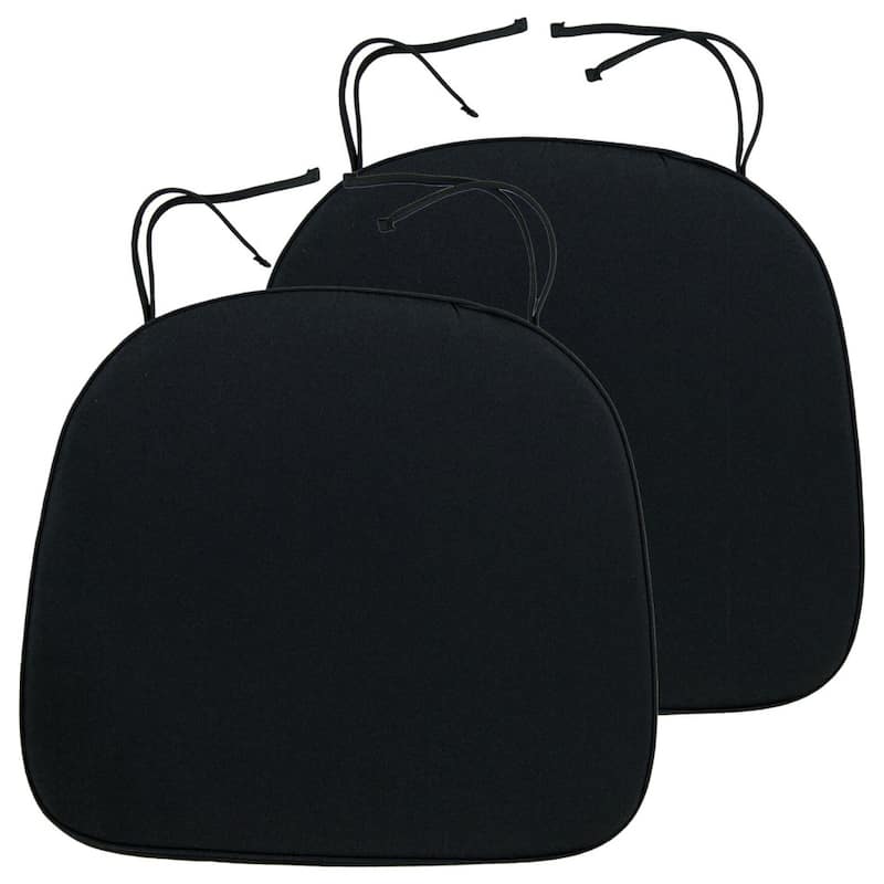 Memory Foam 15" U-Shaped Indoor Outdoor Dining Chair Pad Cushion for Kitchen Patio Garden (Set of 1, 2, 4 or 8)
