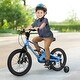 preview thumbnail 1 of 6, 16 Inch Kids Bike with Adjustable Height and Shock Absorber Perfect for Beginners - 45" x 21" x 25.5-28" (L x W x H) Blue