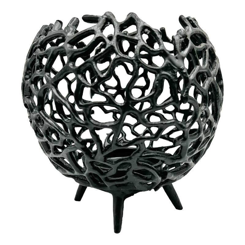 Decorative Handmade Aluminum Round Votive Candle holder Set of 2