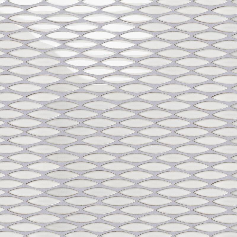 Merola Tile Pescado Glossy Cloud White 12" x 12-1/2" Porcelain Floor and Wall Tile