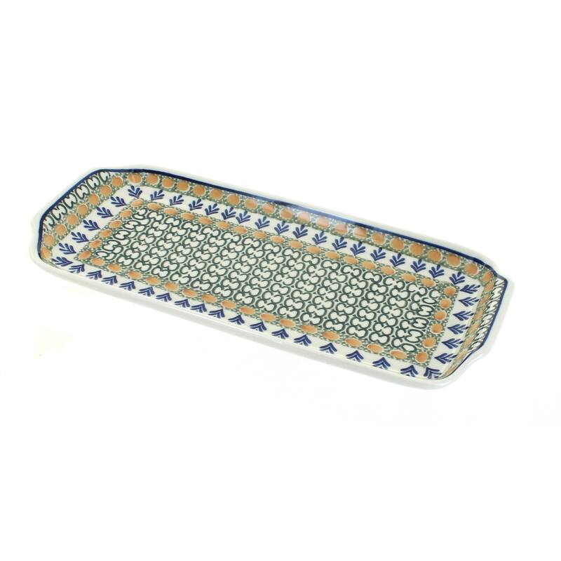 Blue Rose Polish Pottery 410 Ceramika Artystyczna Bread Tray