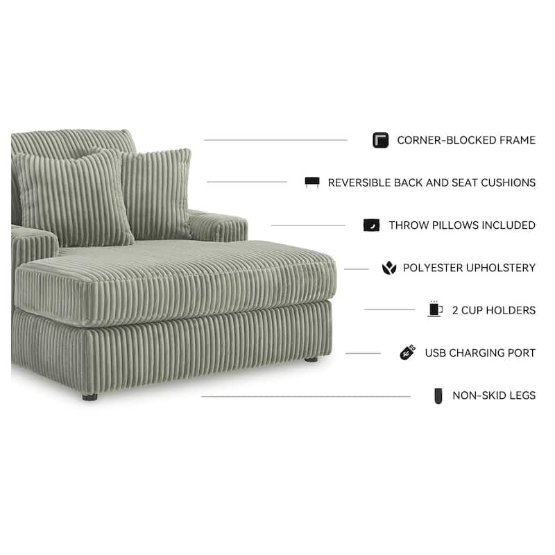 Signature Design by Ashley Lindyn Chaise - 51"W x 64"D x 40"H