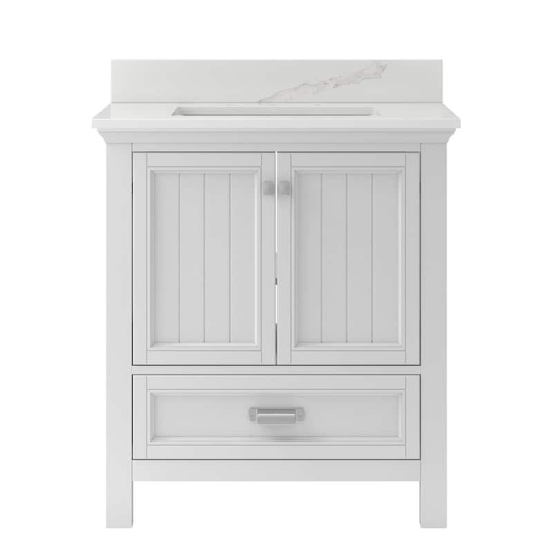 CRAFT + MAIN BAVT3122D-QCB Brantley 30" Free Standing Single Basin - White