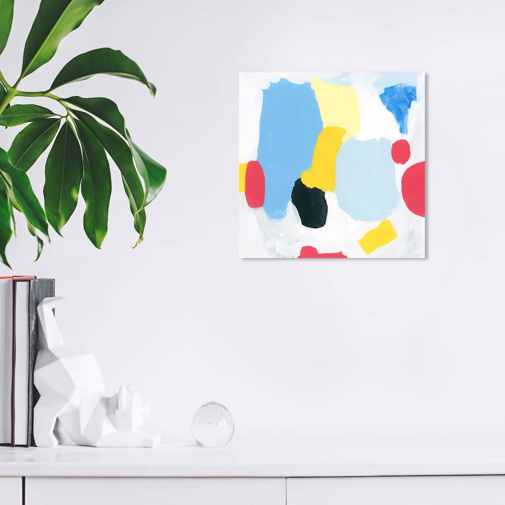 Wynwood Studio Prints Abstract Minutes Blue and Light Blue Modern & Contemporary Wall Art Canvas Print