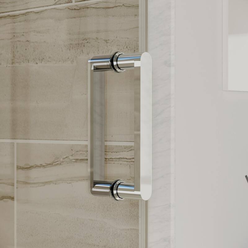 Seawin Alumni 44 - 48 x 76 inches Frameless Sliding Shower Door 3/8 in. (10 mm) Clear Tempered Glass with NanoShield Coating