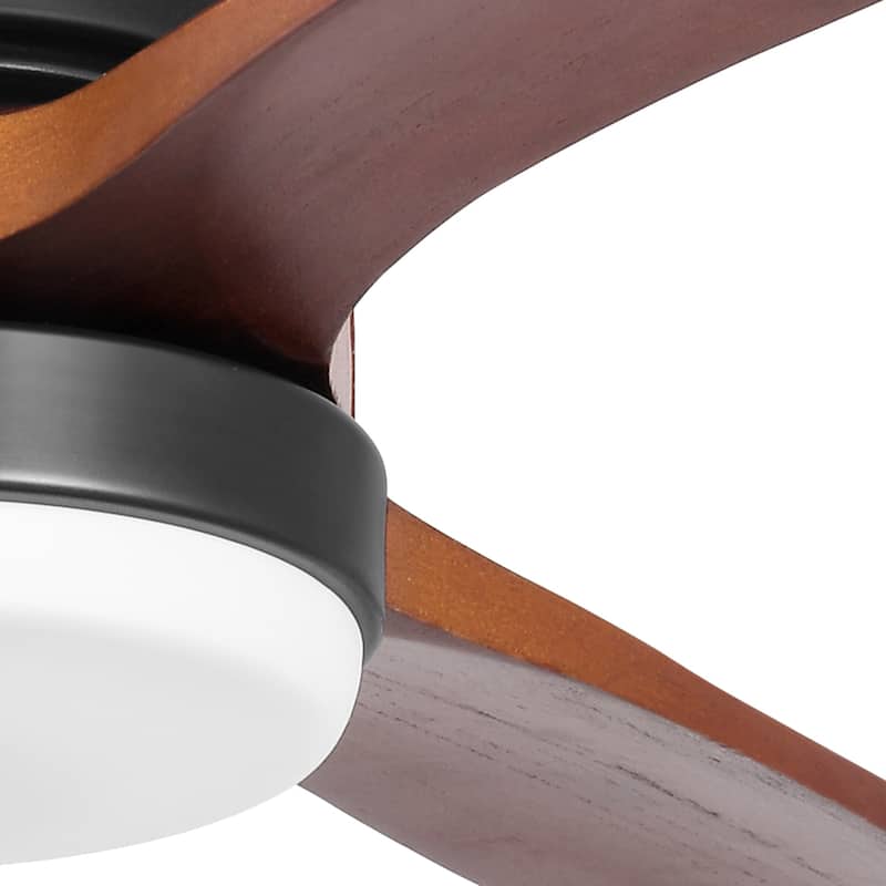 Moasis 52 Inch Low Profile Smart Ceiling Fan with Light and Remote