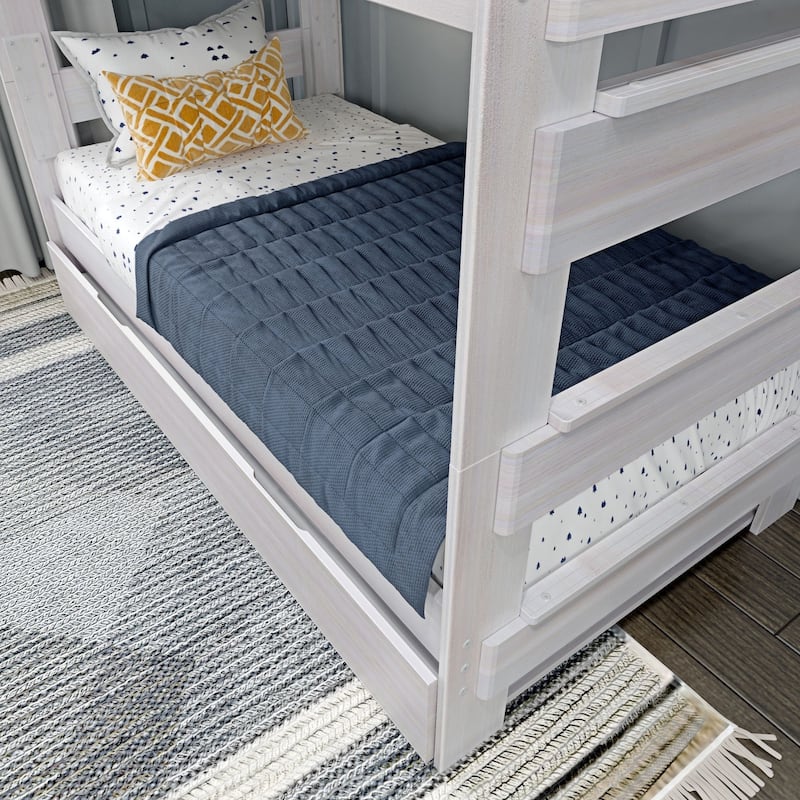 Max and Lily Farmhouse Twin over Twin Bunk Bed with Trundle