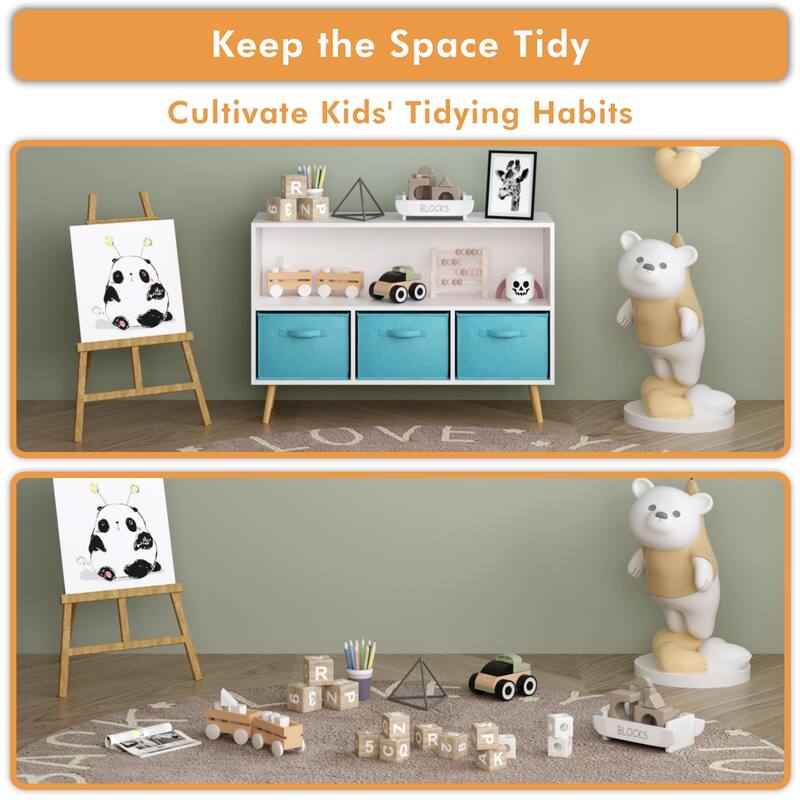 Children's Book Display, Toy Storage Cabinet Organizer