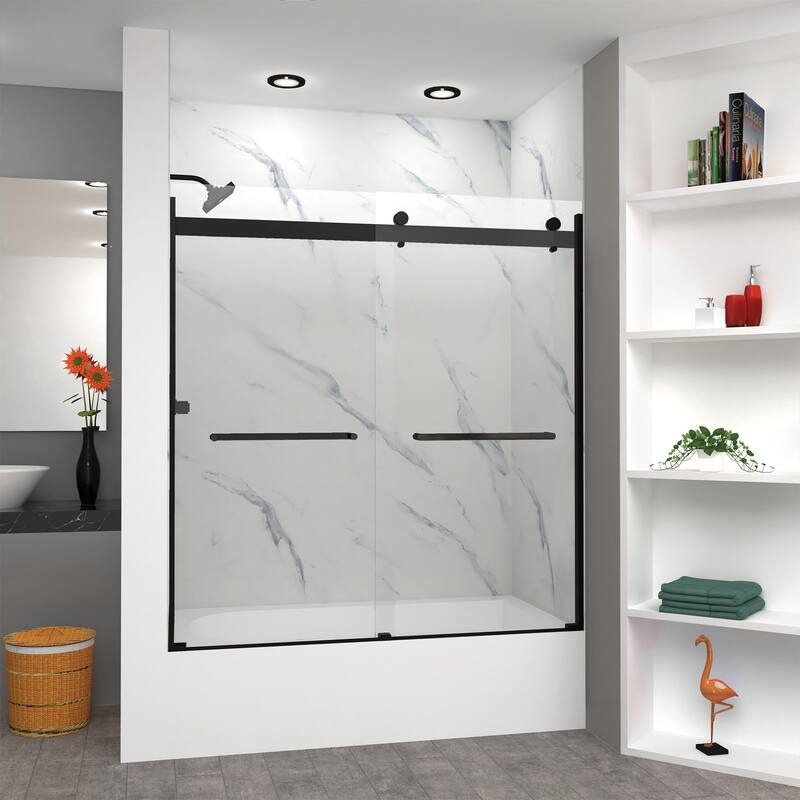 Transolid BRP606208C-R 62" High x 60" Wide Bypass Frameless Shower
