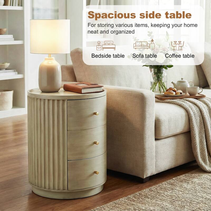 Modern Side Table with Drawer,Nightstand