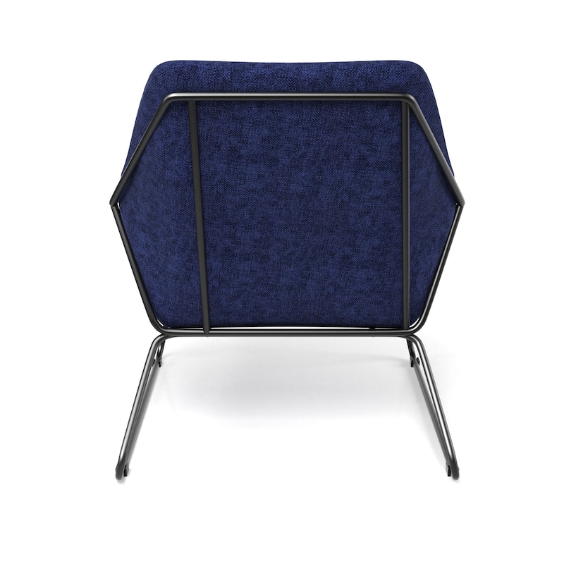 Caine Fabric Accent Chair with Black Powder Coated Sled Base