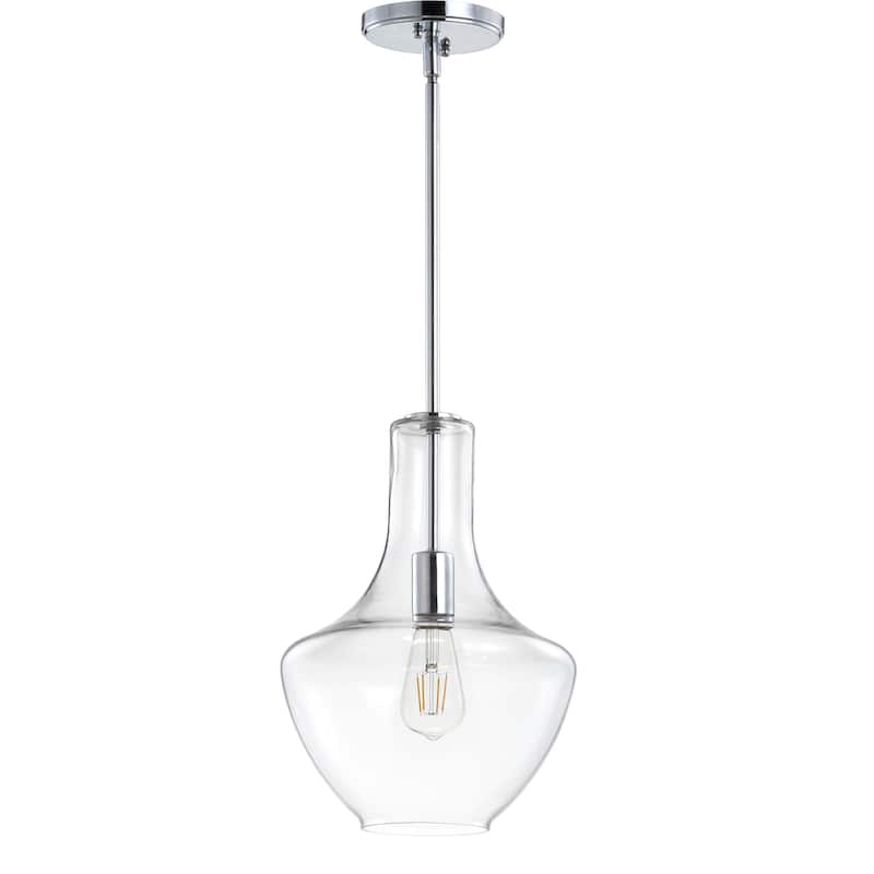 Bettina 1- Light Mid-Century Modern Iron/Glass LED Pendant, by JONATHAN Y