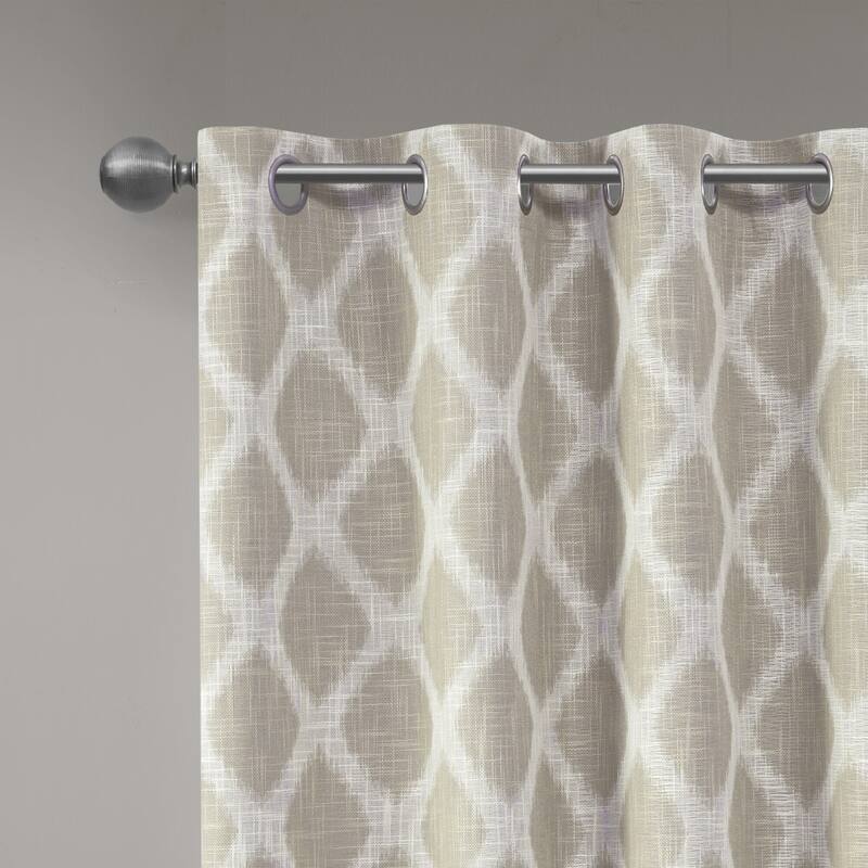 SunSmart Kagen Printed Ikat Blackout Curtain Panel