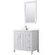 Option White, Gold Trim, Carrara Cultured Marble Top