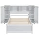 preview thumbnail 24 of 22, Twin Size Platform Bed with Storage Headboard, 3-Shelves, 2-Side Lockers, Solid Pine Wood Frame for Bedroom, Grey