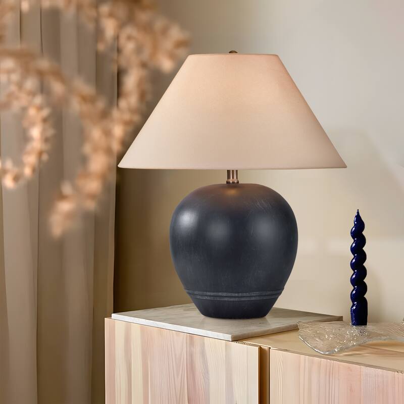 Global Accent Ceramic Table Lamp with Linen Shade