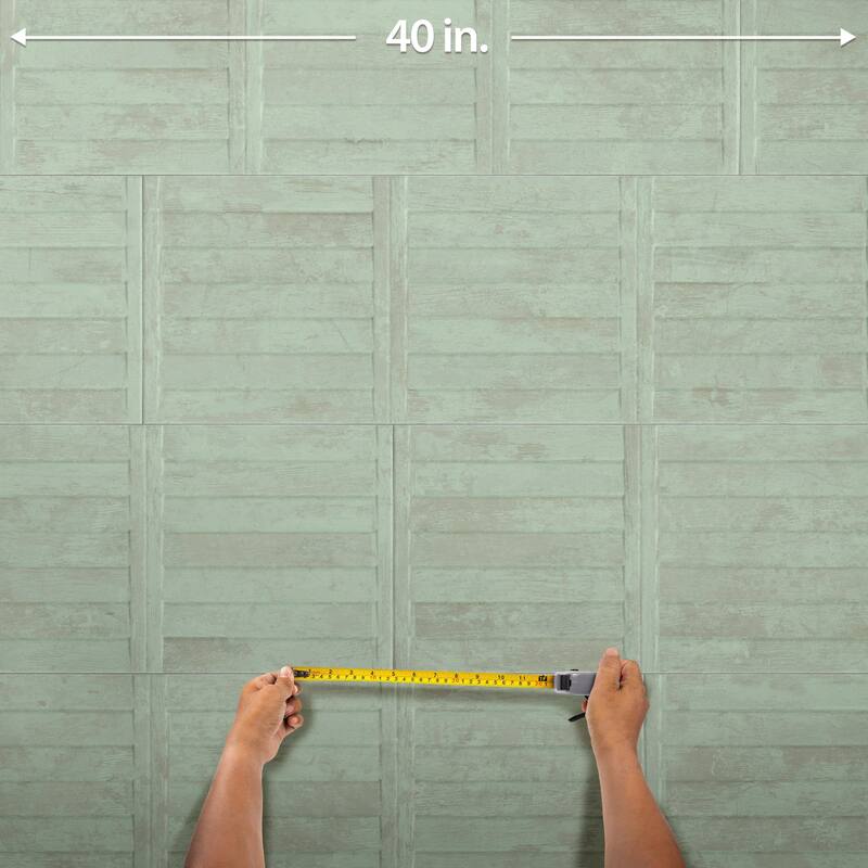 Merola Tile Habanera Decor Verde 11-7/8" x 35-1/2" Fluted Ceramic Wall Tile