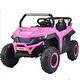 preview thumbnail 62 of 71, 24V 4WD Kids Electric UTV, 2-Seater Ride-On Car with Parent Remote, Soft Start, Spring Suspension, and Big Battery Pink
