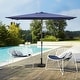 preview thumbnail 11 of 18, Pellebant 9 x 5 FT Patio Market Umbrella, Base Not Included Navy Blue