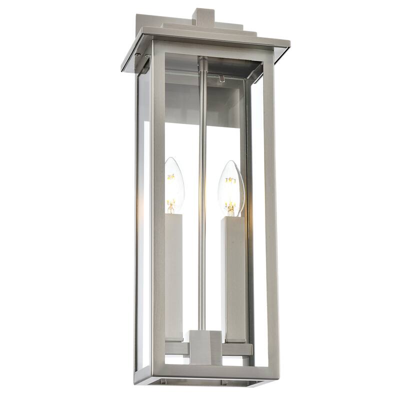 Outdoor Light Fixutre Farmhouse Wall Lantern Sconce with Clear Glass