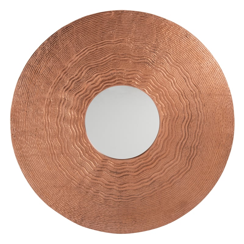 SAFAVIEH Katelynn Copper 25-inch Round Decorative Mirror - 24.5" x 24.5" x 1" - 25Wx25Dx1H
