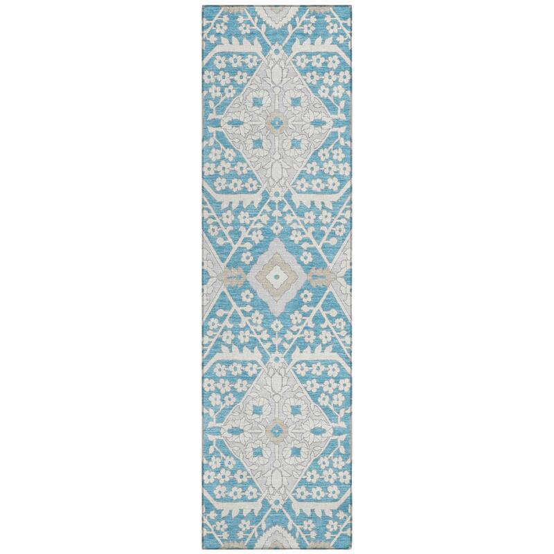 Machine Washable Indoor/ Outdoor Chantille Traditional Medallion Rug