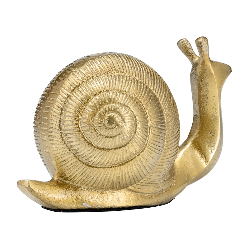 Sagebrook Home 7"L Metal, Decor Snail, Gold, Novelty, 5.5"H, Solid Color - 7.0" x 3.5" x 5.5"
