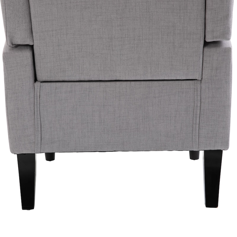 HOMCOM Copper Grove Guanta Tufted Wood Leg Accent Chair