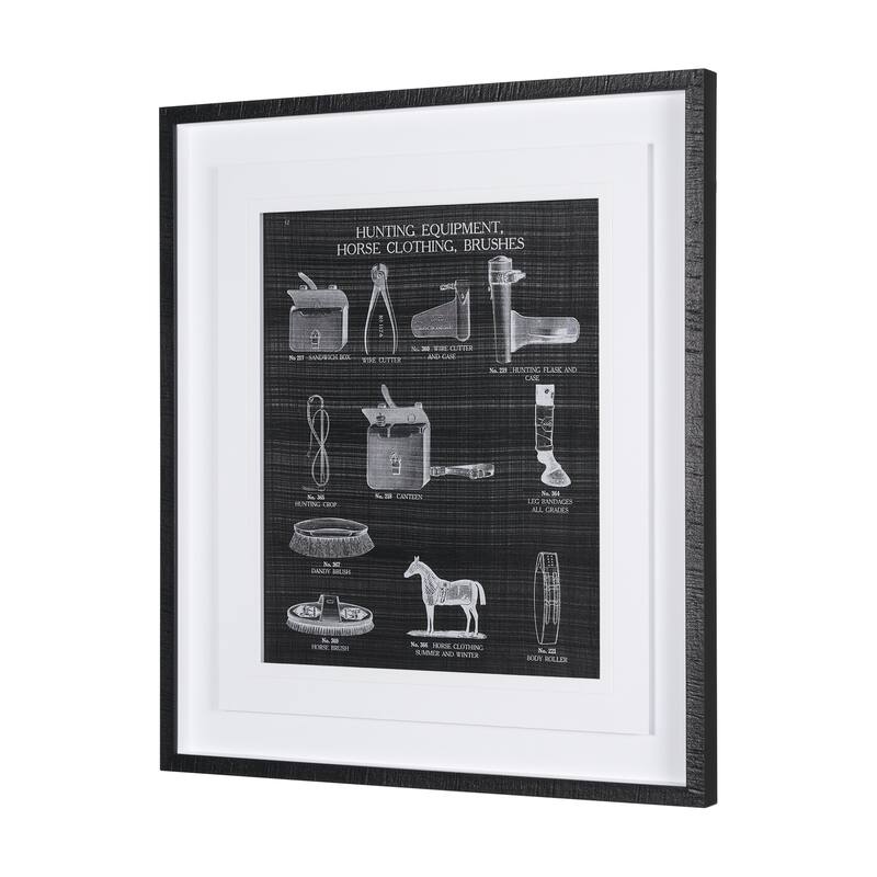 Equestrian Riding IV BW Framed Art Print