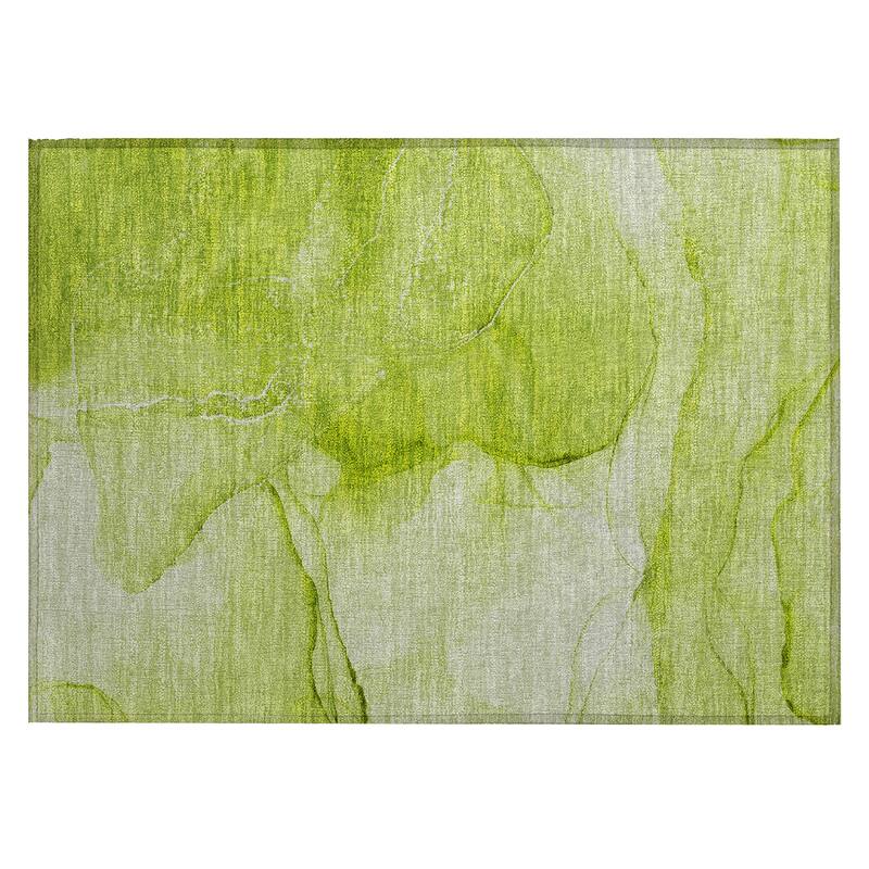 Machine Washable Indoor/ Outdoor Abstract Chantille Rug