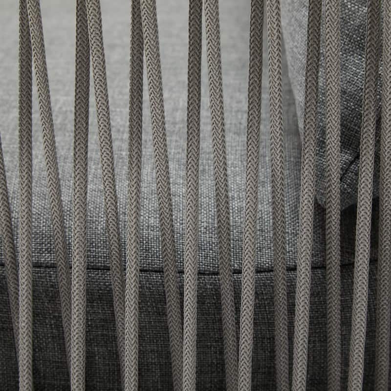 Curved Aluminum Lounge Chair with Fashionable Rope-Weave