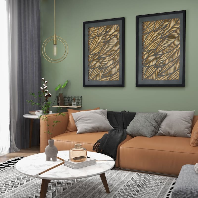 Nyla Single Light Brass Circular Pendant - 14 x 12 x 15