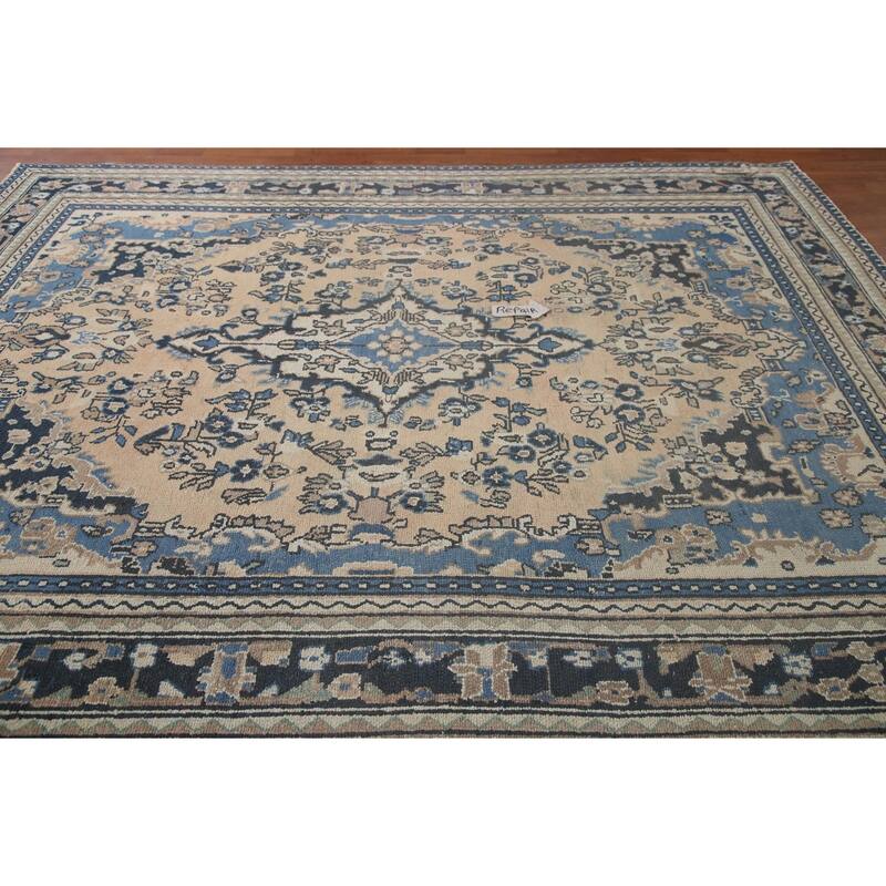 Hamedan Persian Vintage Area Rug Living Room Hand-knotted Wool Carpet - 6'11" x 9'7"