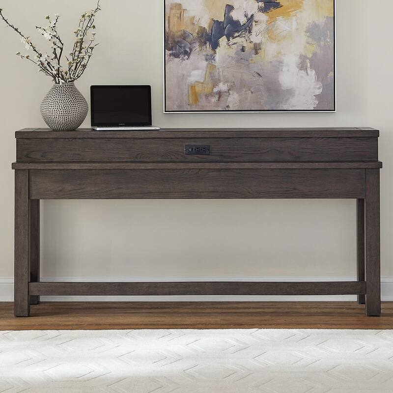 Liberty Furniture Cascade Falls Console Bar Table, Upholstered Console Stools - Console Bar Table