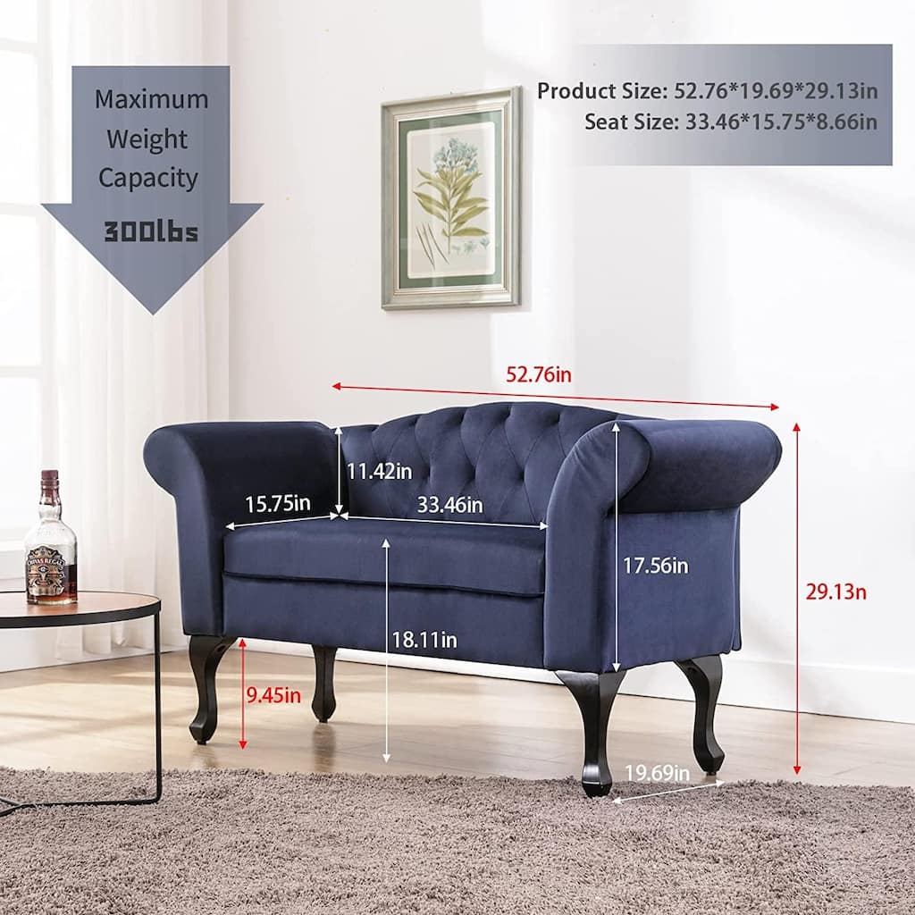 Loveseat Small Sofa Small Mini Room Couch Two-Seater Sofa for Small Space Office Studio Apartment Bedroom