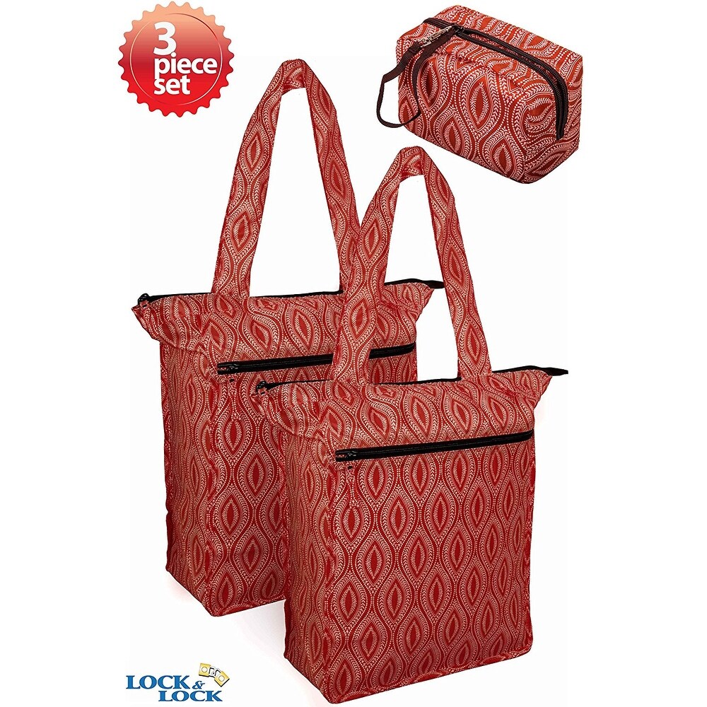 Shop Lock Lock Retro Tote Insulated Cooler Grocery Bags