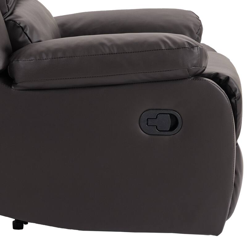 2Set Modern Lounger Upholstered Push Back Manual Recliner Chair