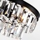 preview thumbnail 10 of 10, Carlisle 2-Light Black Two Tier Crystal Semi Flush Mount Chandelier - 13"W