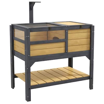 Yellow Tortoise Small House with Two Openable and Lockable Design - 33" L x 20" W x 40.5" H