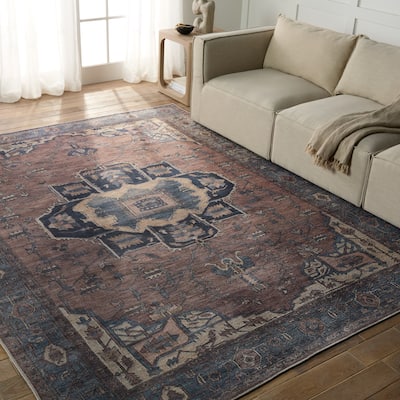 Barrymore Machine Washable Medallion Area Rug