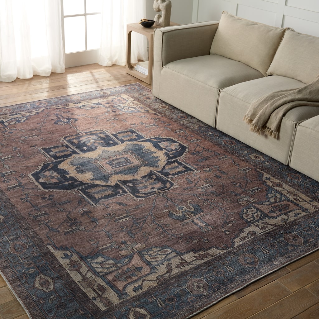 Barrymore Machine Washable Medallion Area Rug