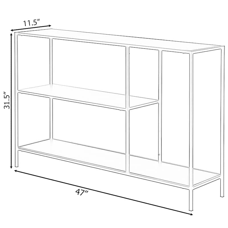 Modern Display Metal Console Table with Open Shelfs, for Dining